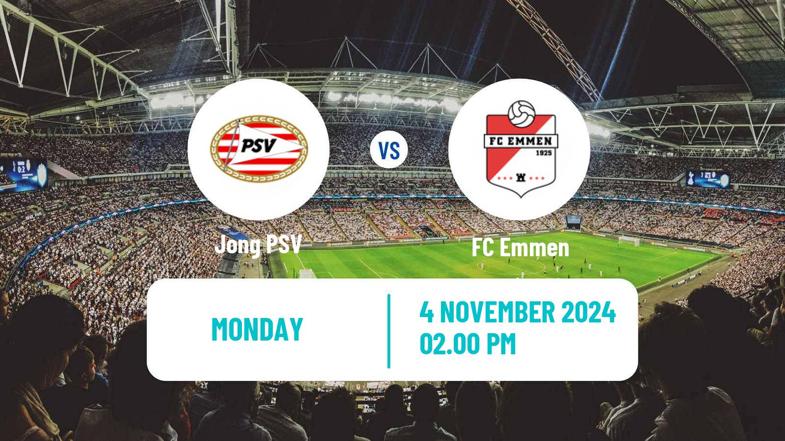 Soccer Dutch Eerste Divisie Jong PSV - Emmen