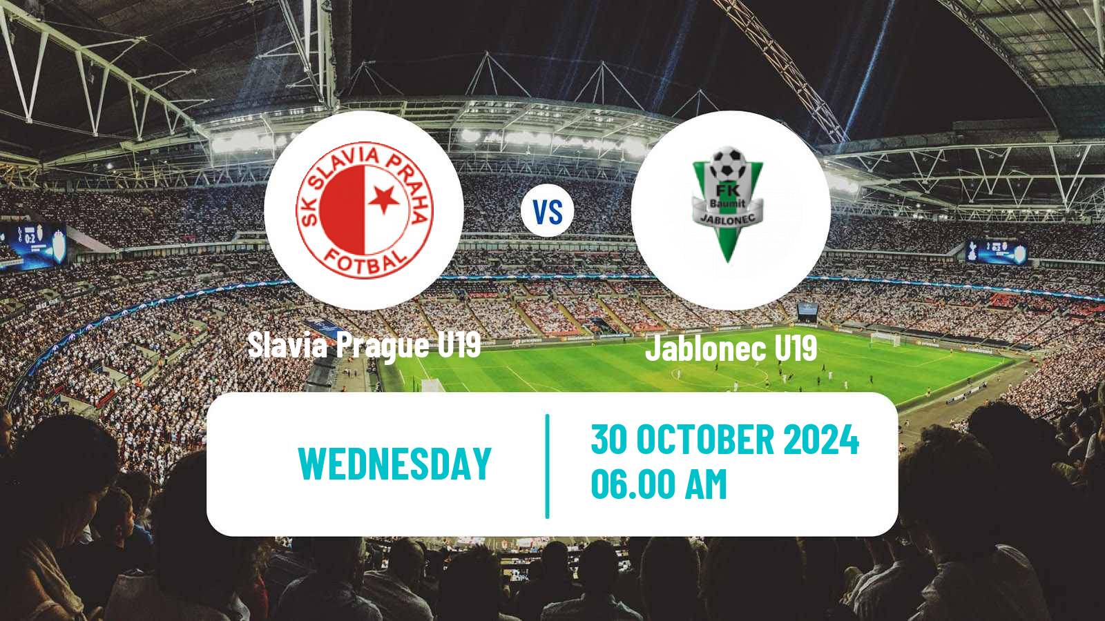 Soccer Czech U19 League Slavia Prague U19 - Jablonec U19