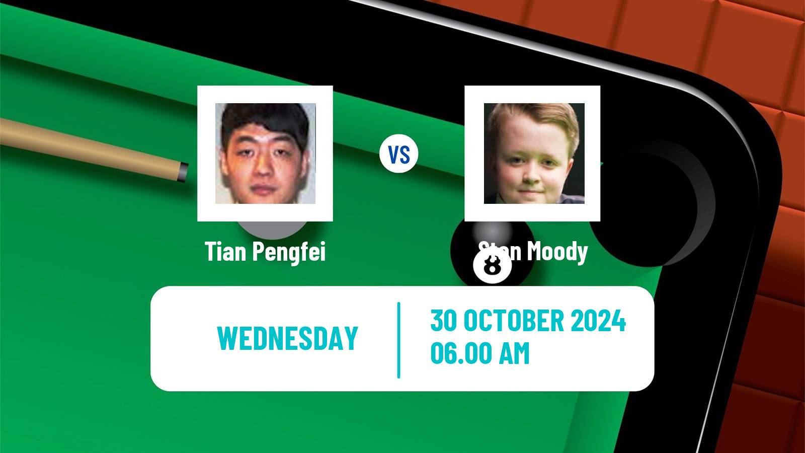 Snooker Scottish Open Tian Pengfei - Stan Moody