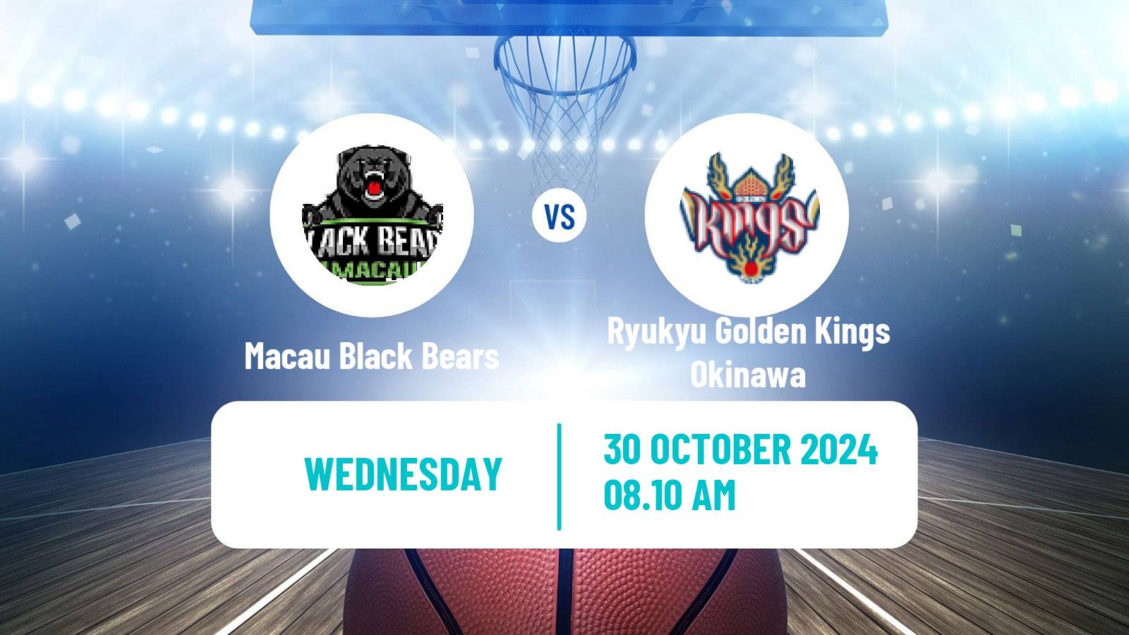 Basketball EASL Basketball Macau Black Bears - Ryukyu Golden Kings Okinawa