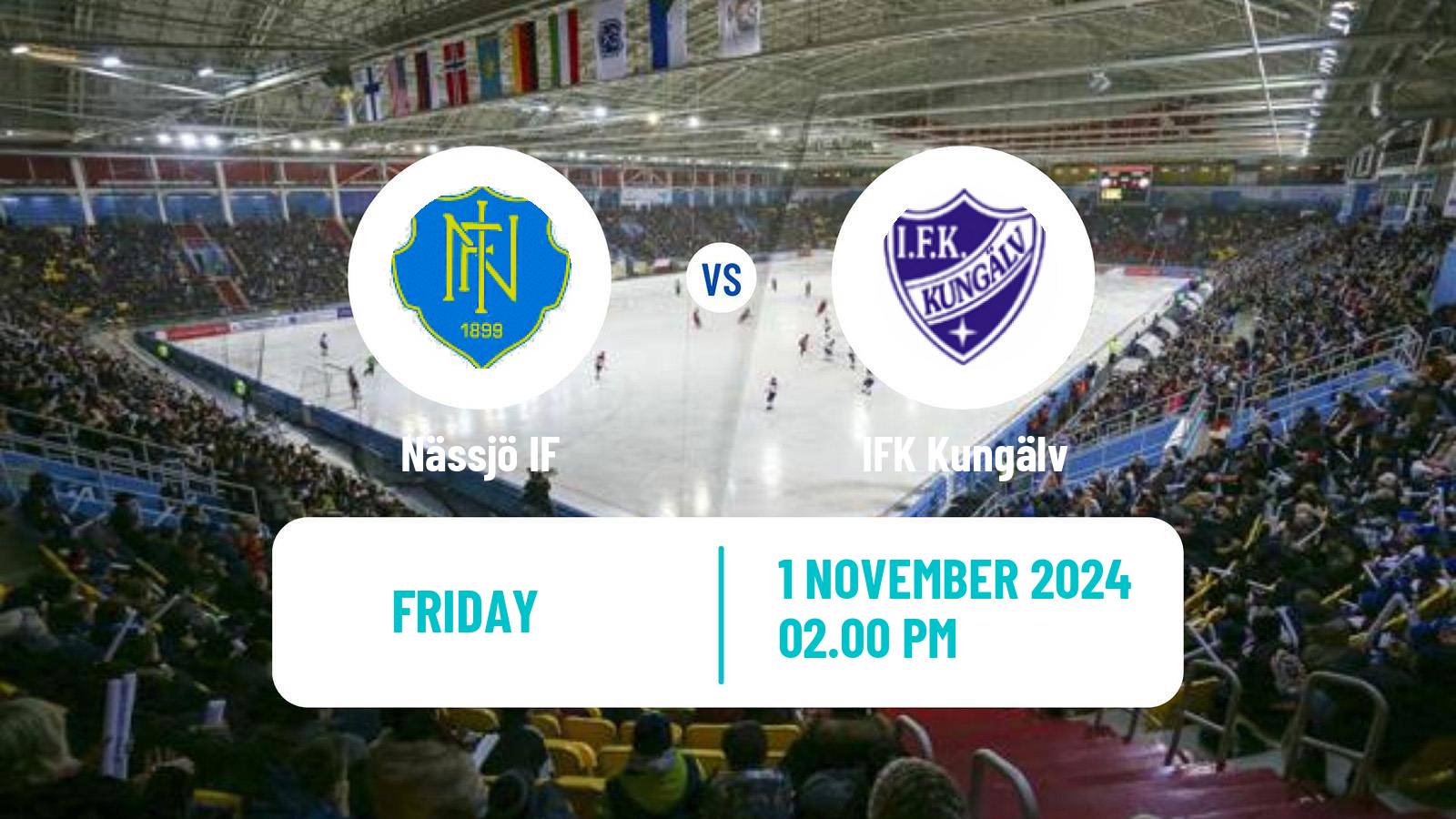 Bandy Swedish Allsvenskan Bandy Nässjö - IFK Kungälv