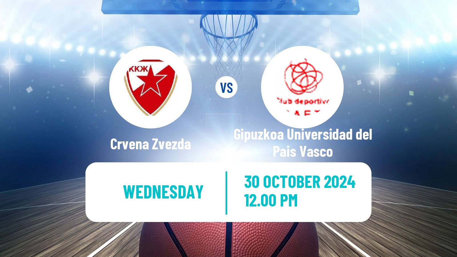 Basketball Eurocup Women Crvena Zvezda - Gipuzkoa Universidad del Pais Vasco