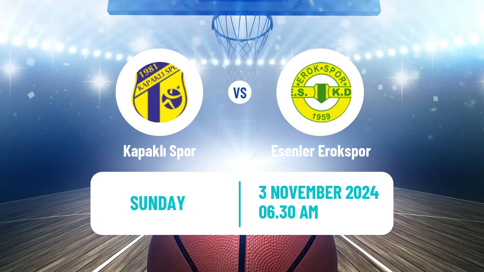 Basketball Turkish TBL Kapaklı Spor - Esenler Erokspor