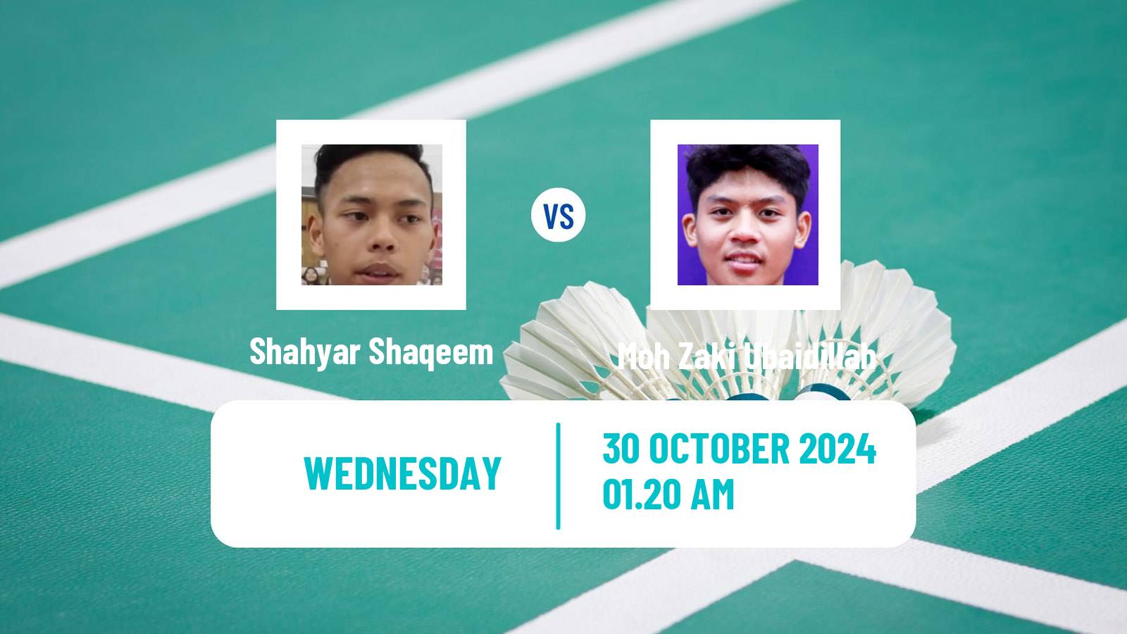 Badminton BWF World Tour Indonesia Masters 3 Men Shahyar Shaqeem - Moh Zaki Ubaidillah