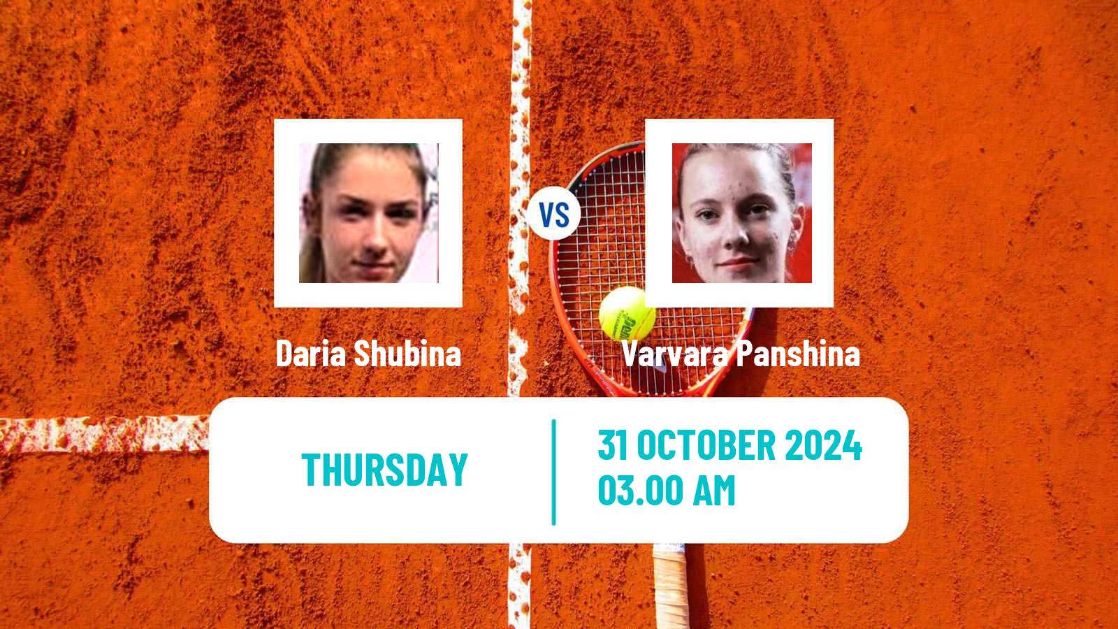 Tennis ITF W15 Kayseri Women Daria Shubina - Varvara Panshina