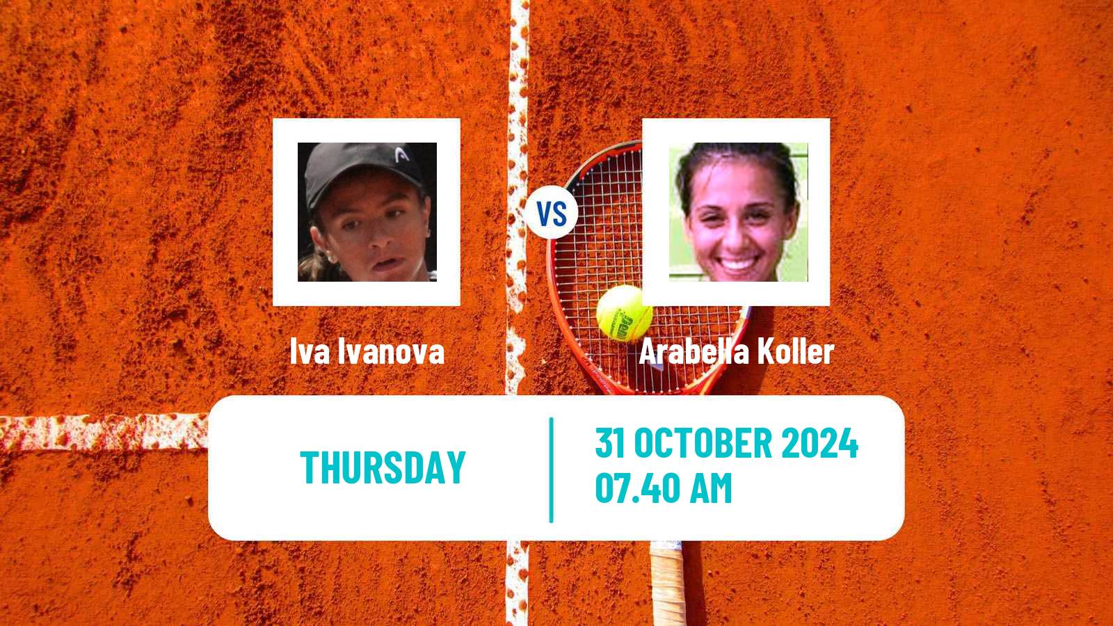 Tennis ITF W15 Monastir 42 Women Iva Ivanova - Arabella Koller