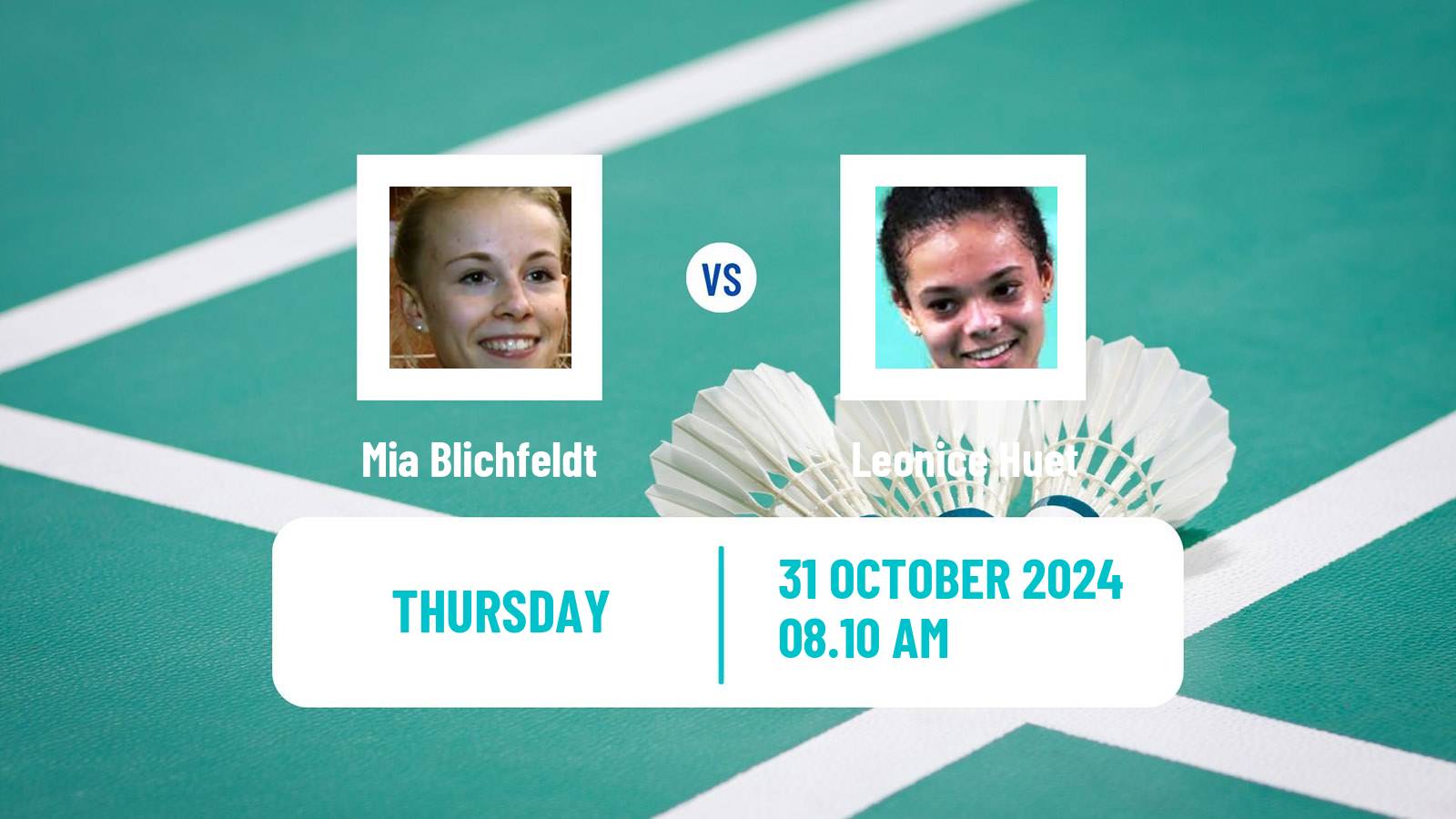 Badminton BWF World Tour Hylo Open Women Mia Blichfeldt - Leonice Huet