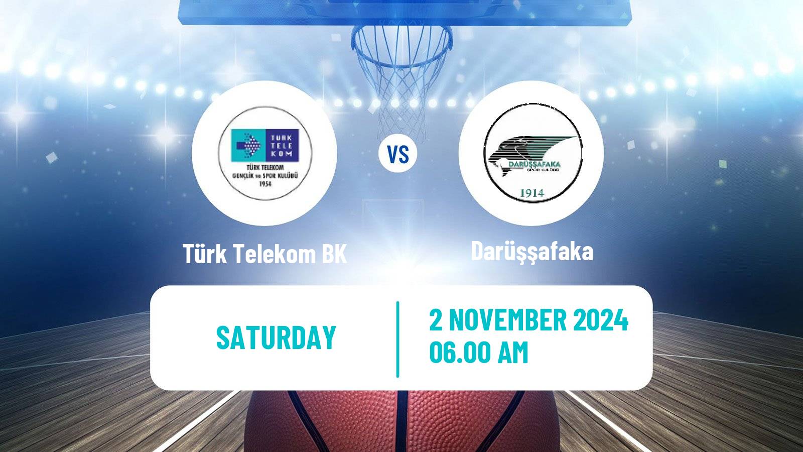 Basketball Turkish Basketball Super Ligi Türk Telekom BK - Darüşşafaka