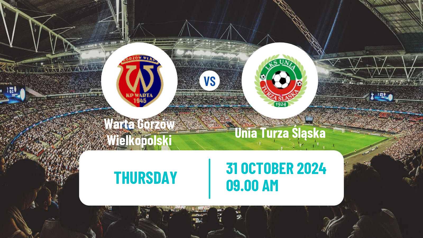 Soccer Polish Division 3 - Group III Warta Gorzów Wielkopolski - Unia Turza Śląska