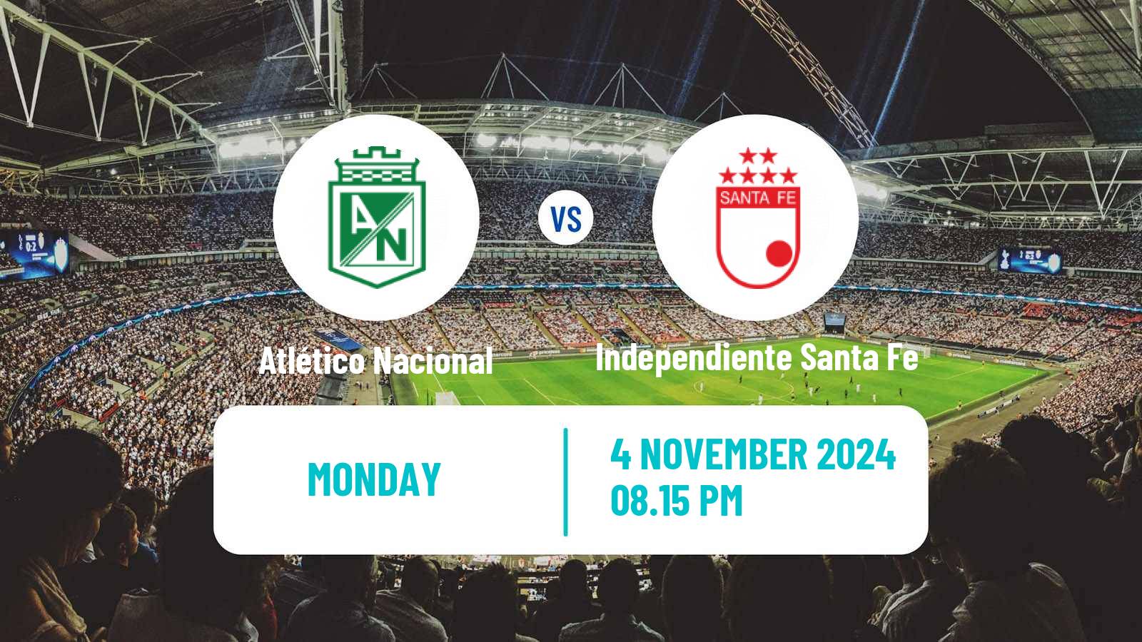 Soccer Colombian Primera A Atlético Nacional - Independiente Santa Fe