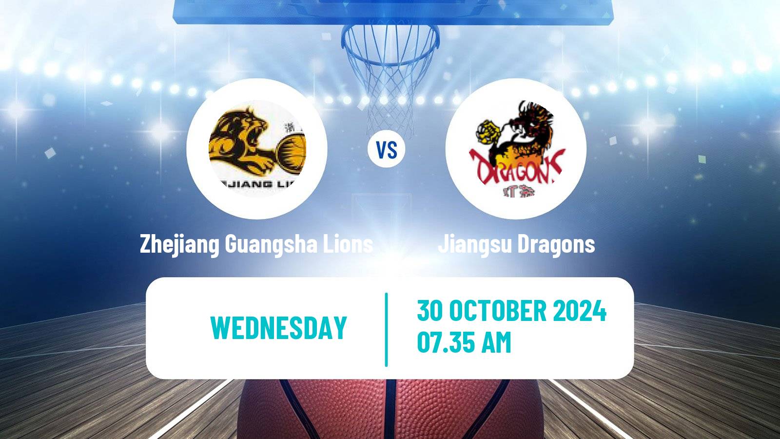 Basketball CBA Zhejiang Guangsha Lions - Jiangsu Dragons