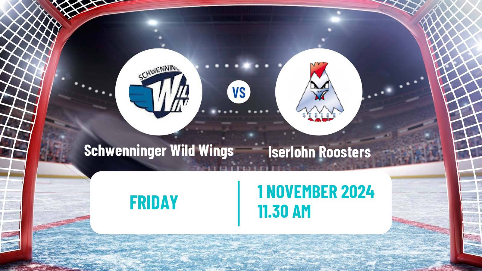 Hockey German Ice Hockey League Schwenninger Wild Wings - Iserlohn Roosters