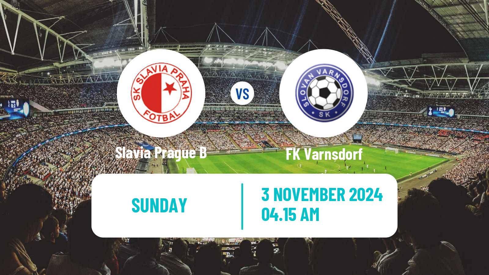 Soccer Czech Division 2 Slavia Prague B - Varnsdorf