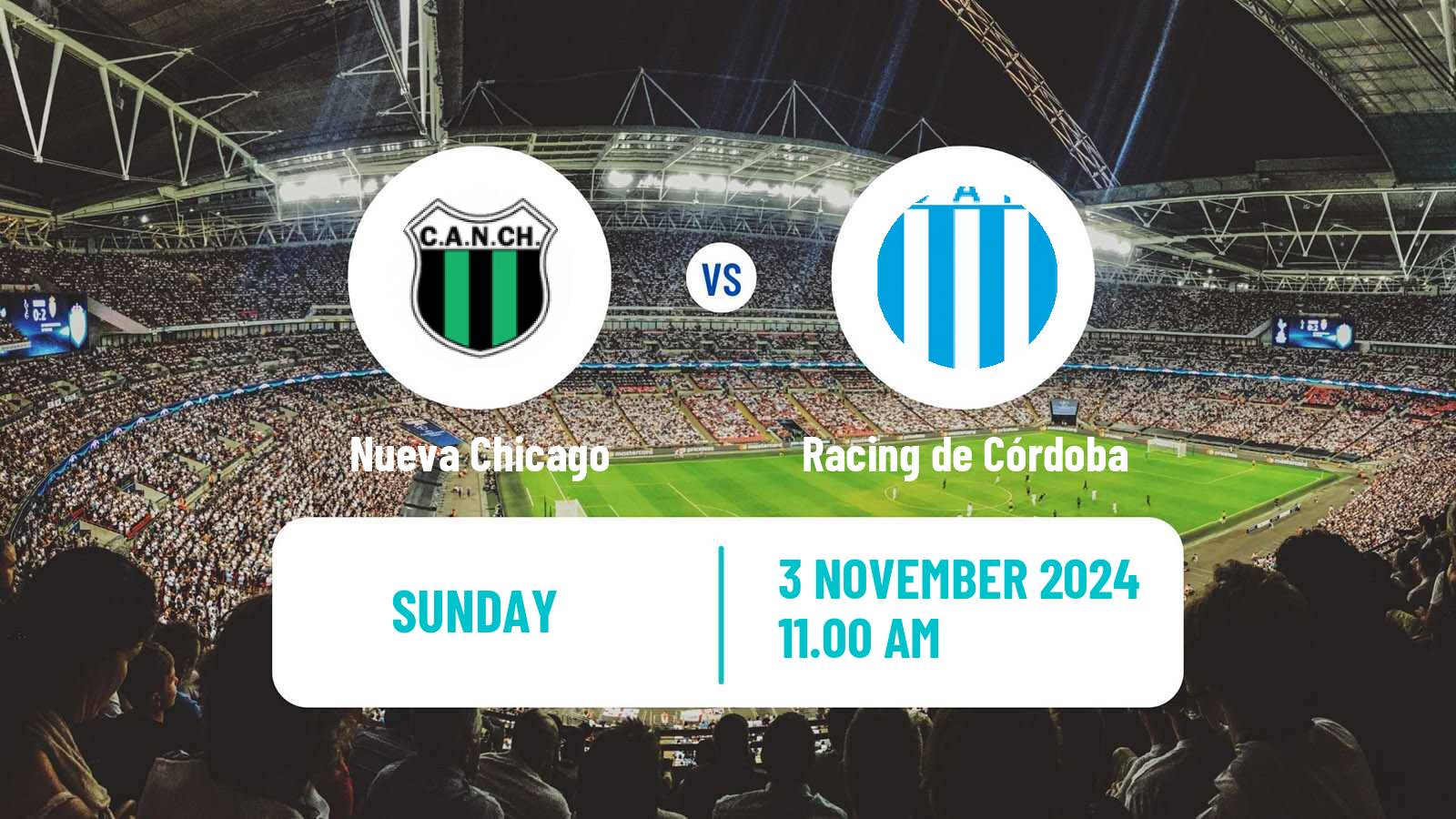 Soccer Argentinian Primera Nacional Nueva Chicago - Racing de Córdoba