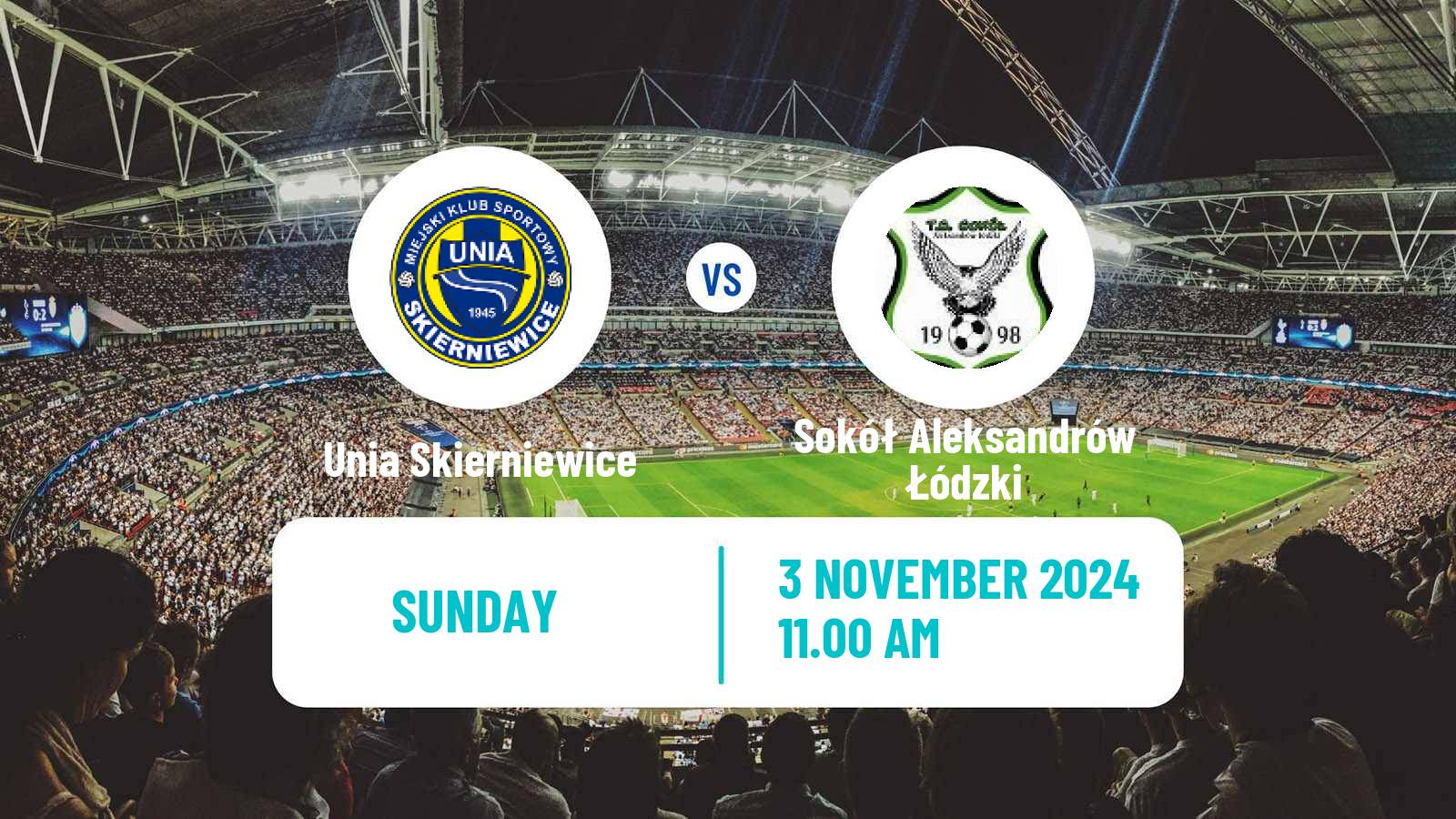 Soccer Polish Division 3 - Group I Unia Skierniewice - Sokół Aleksandrów Łódzki