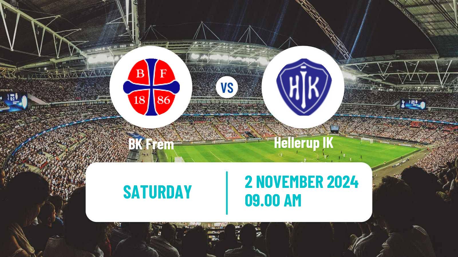 Soccer Danish 2 Division BK Frem - Hellerup