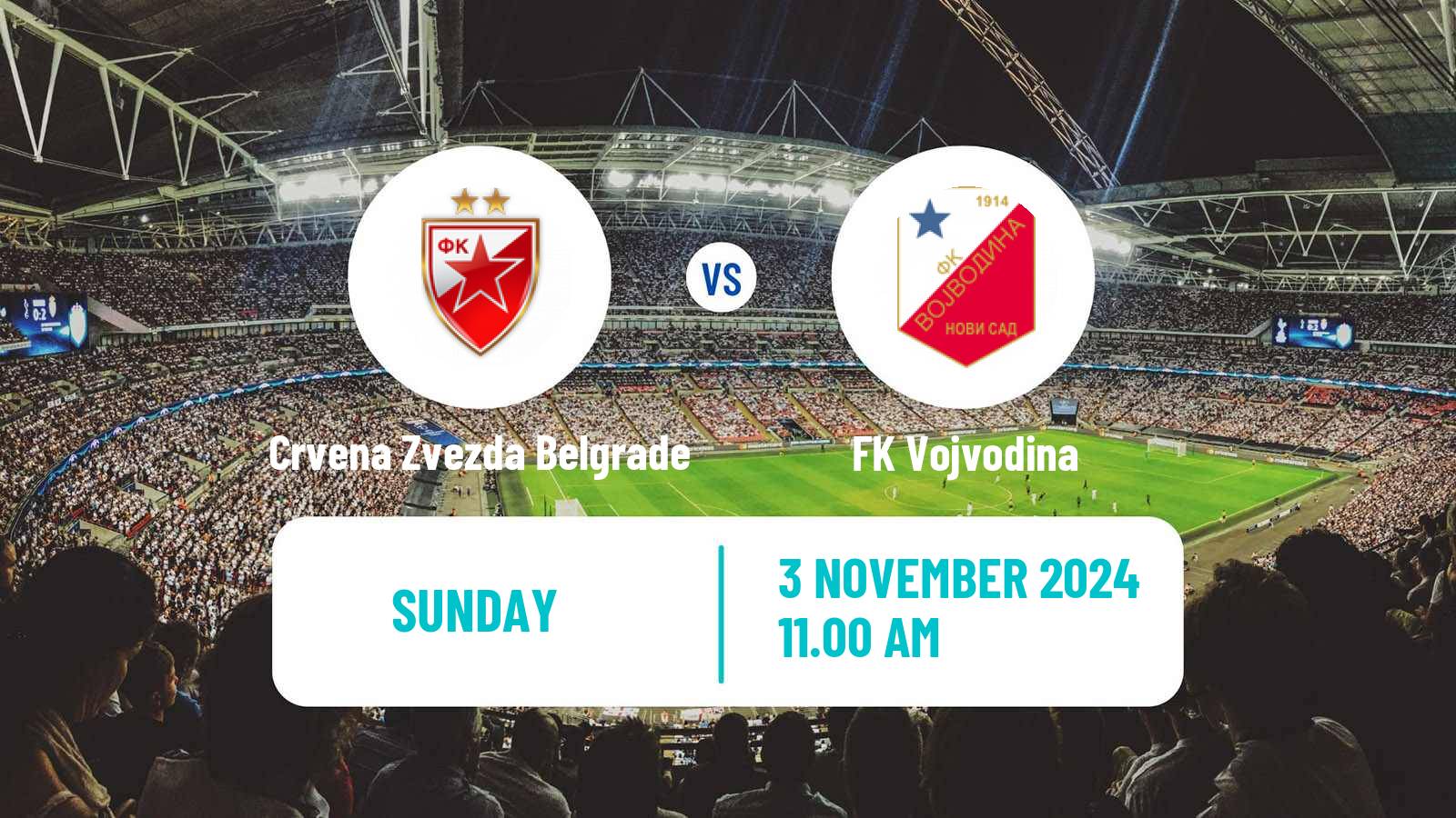 Soccer Serbian Superliga Crvena Zvezda Belgrade - Vojvodina