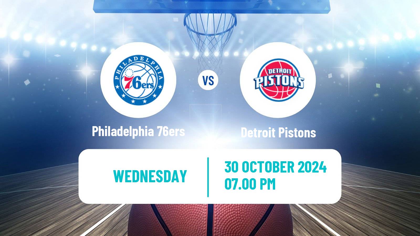 Basketball NBA Philadelphia 76ers - Detroit Pistons