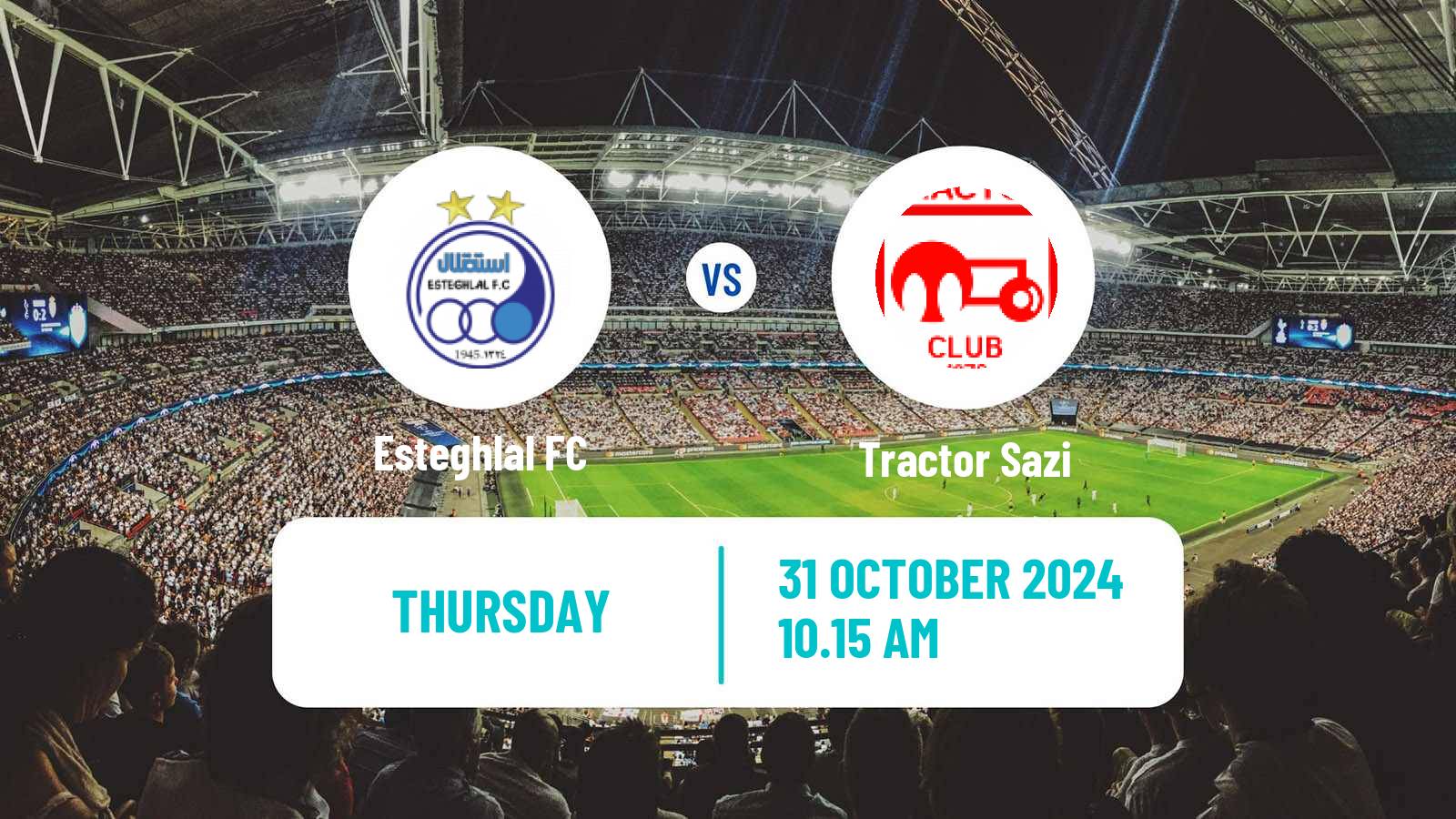 Soccer Iran Pro League Esteghlal - Tractor Sazi