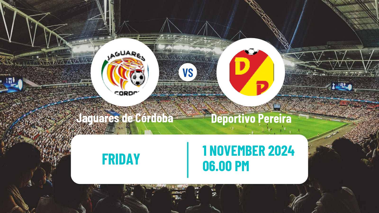 Soccer Colombian Primera A Jaguares de Córdoba - Deportivo Pereira