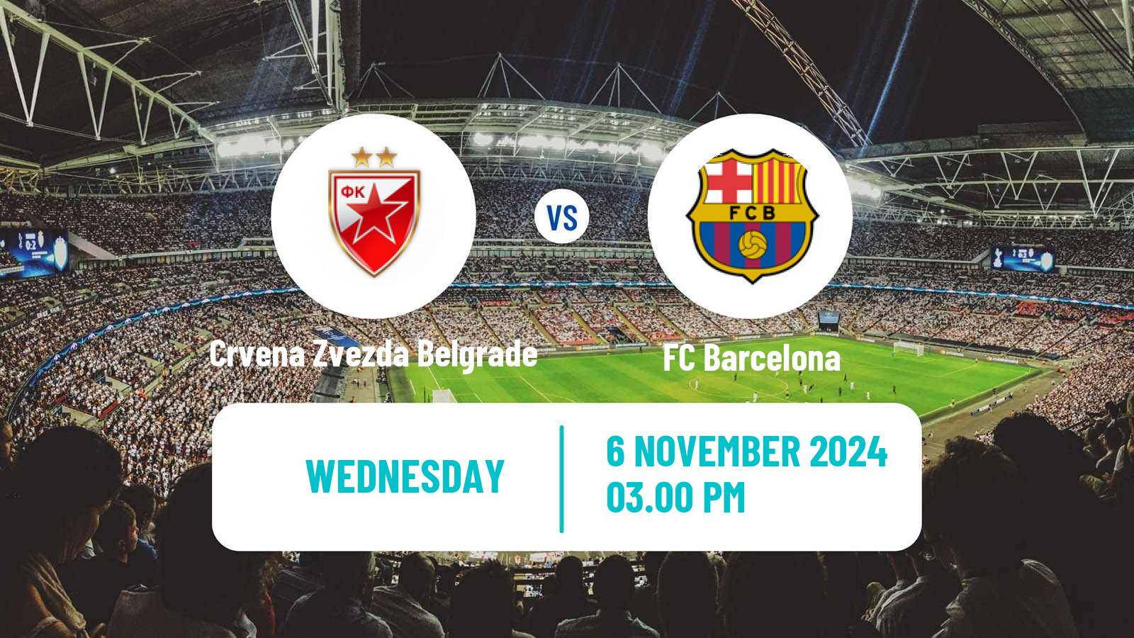 Soccer UEFA Champions League Crvena Zvezda Belgrade - Barcelona