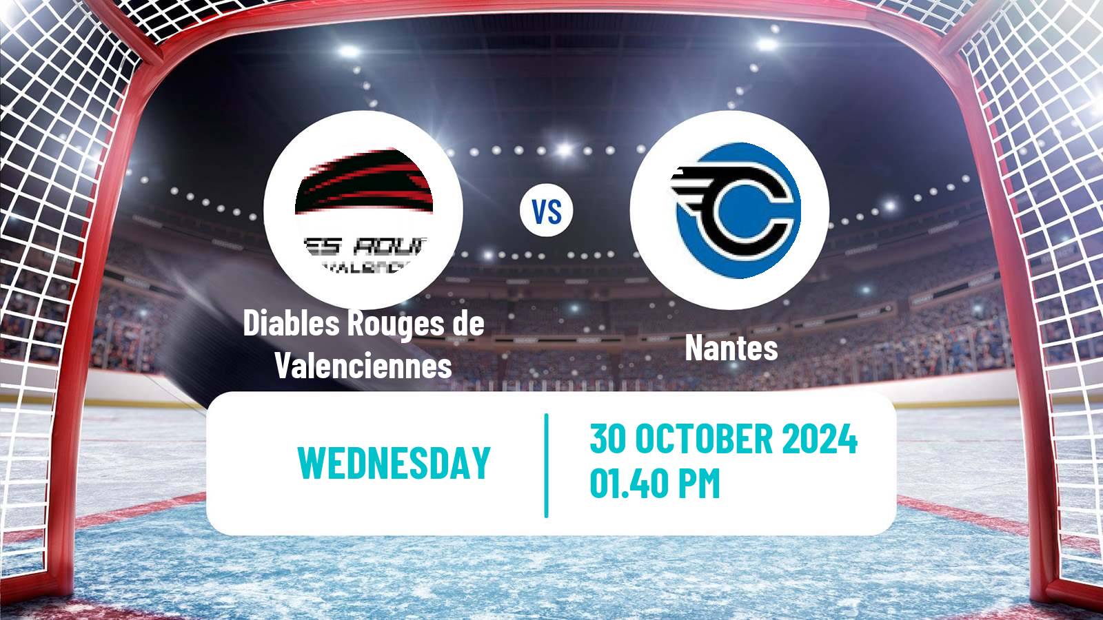 Hockey French D1 Ice Hockey Diables Rouges de Valenciennes - Nantes