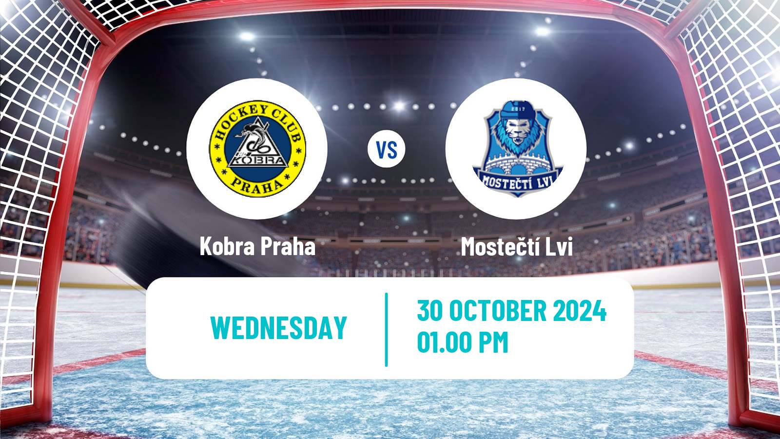 Hockey Czech 2 Liga Hockey West Kobra Praha - Mostečtí Lvi