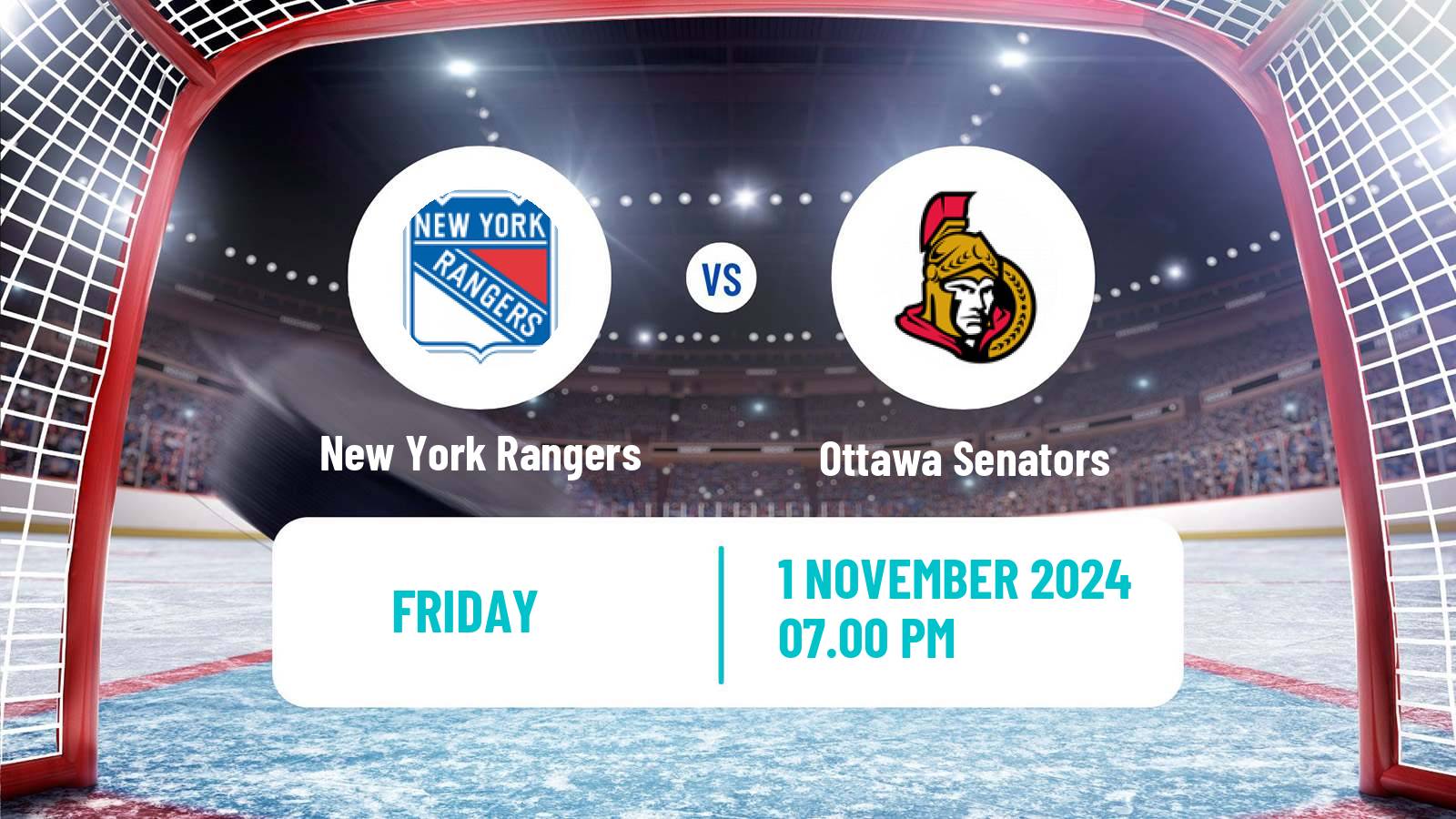 Hockey NHL New York Rangers - Ottawa Senators