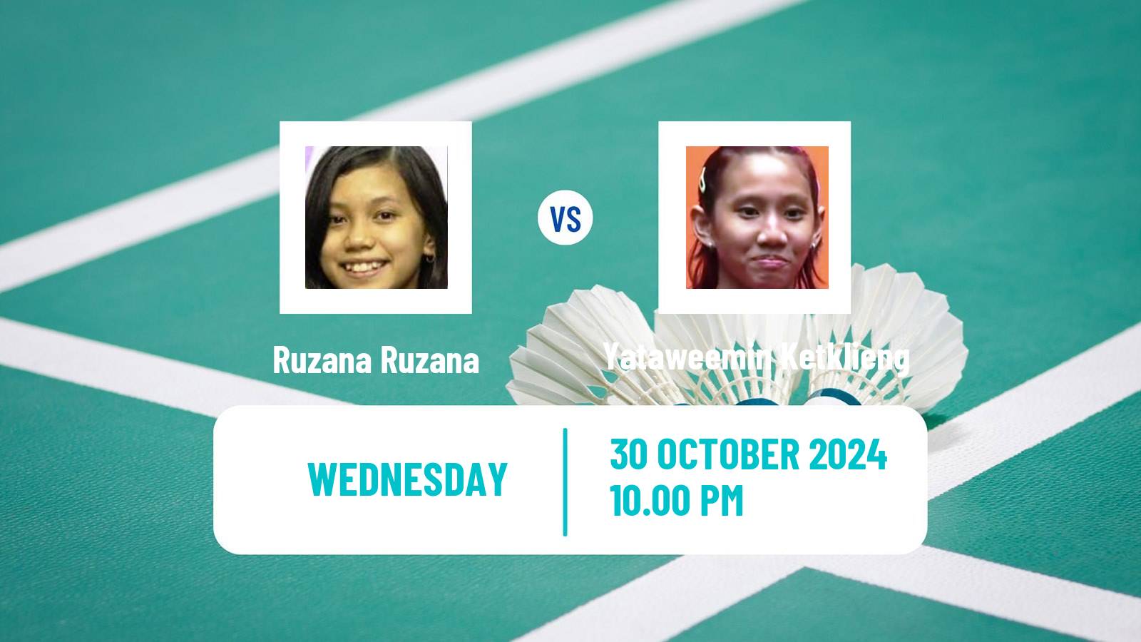 Badminton BWF World Tour Indonesia Masters 3 Women Ruzana Ruzana - Yataweemin Ketklieng