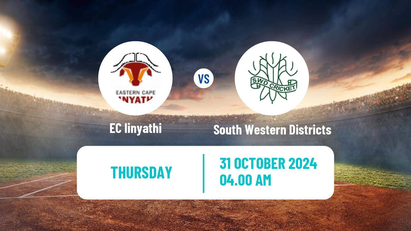 Cricket CSA 4-Day Franchise Series EC Iinyathi - South Western Districts