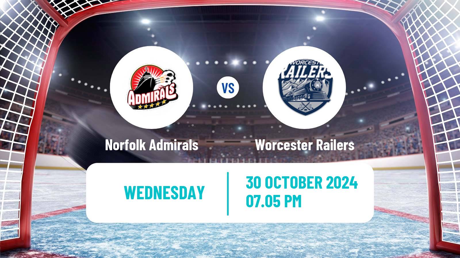 Hockey ECHL Norfolk Admirals - Worcester Railers