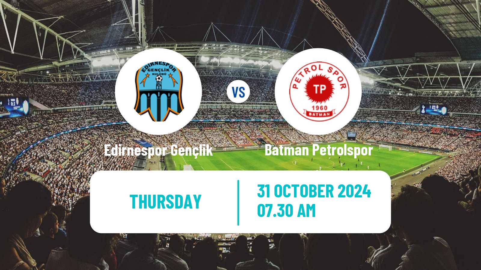 Soccer Turkish Cup Edirnespor Gençlik - Batman Petrolspor