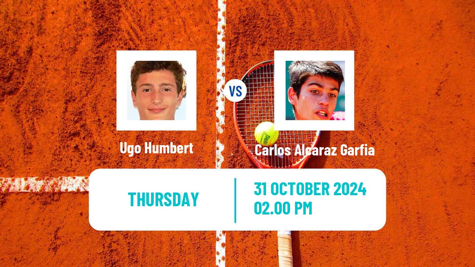 Tennis ATP Paris Ugo Humbert - Carlos Alcaraz Garfia