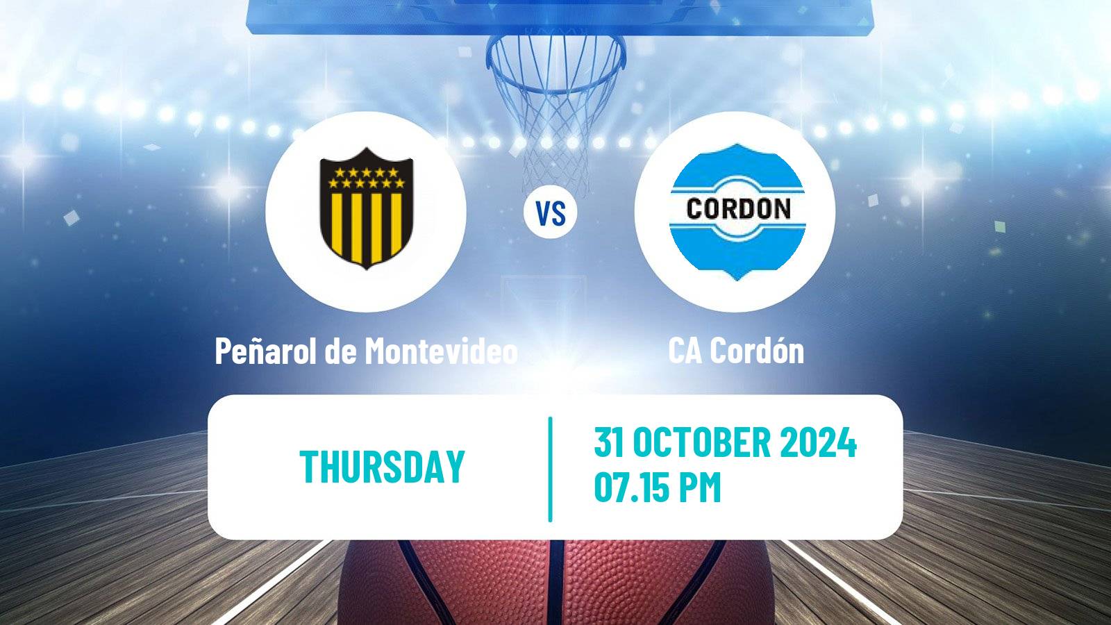 Basketball Uruguayan Liga Basketball Peñarol de Montevideo - Cordón