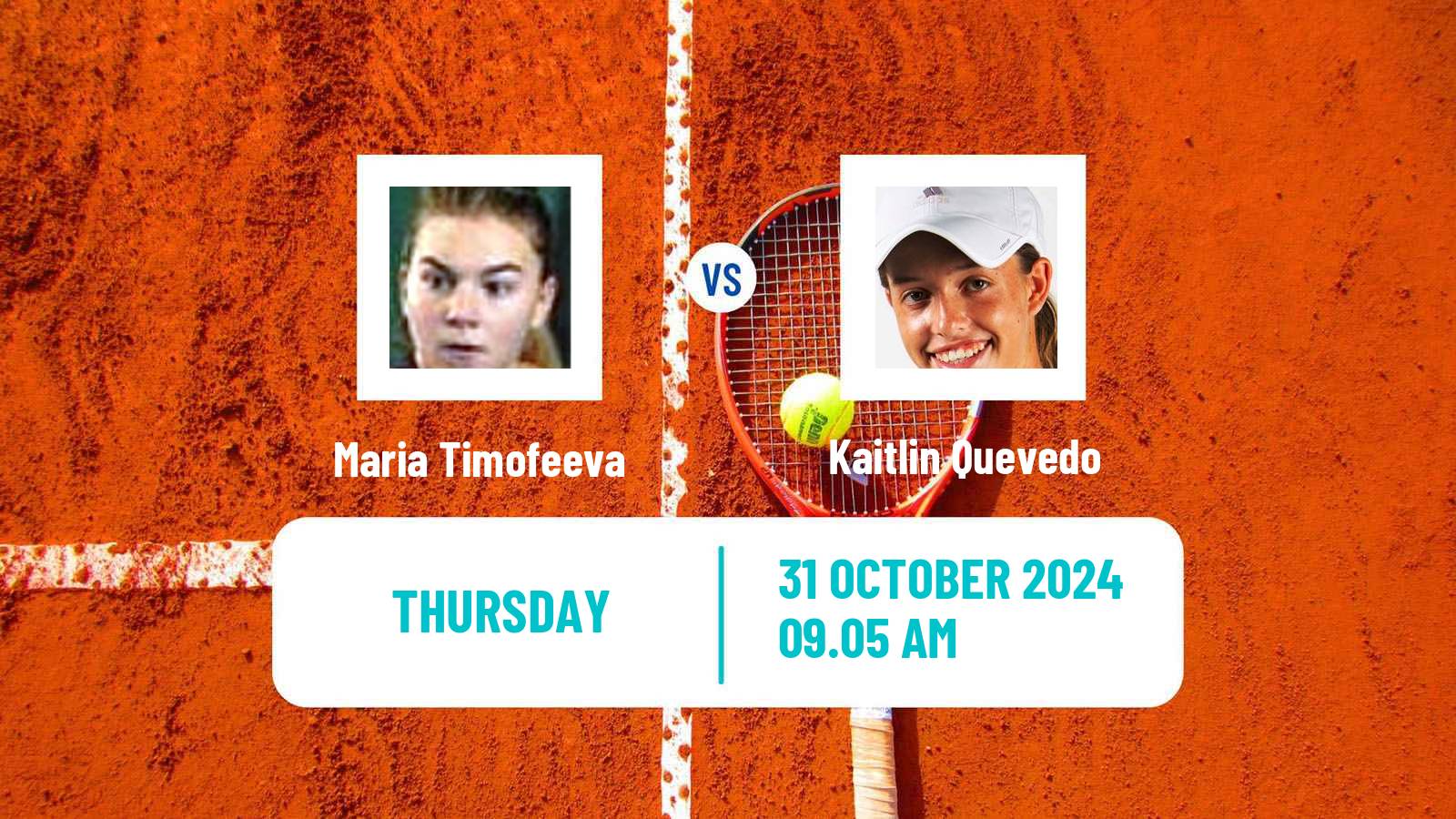 Tennis ITF W75 Hamburg Women Maria Timofeeva - Kaitlin Quevedo