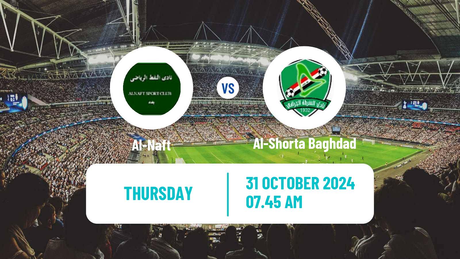 Soccer Iraqi Premier League Al-Naft - Al-Shorta Baghdad