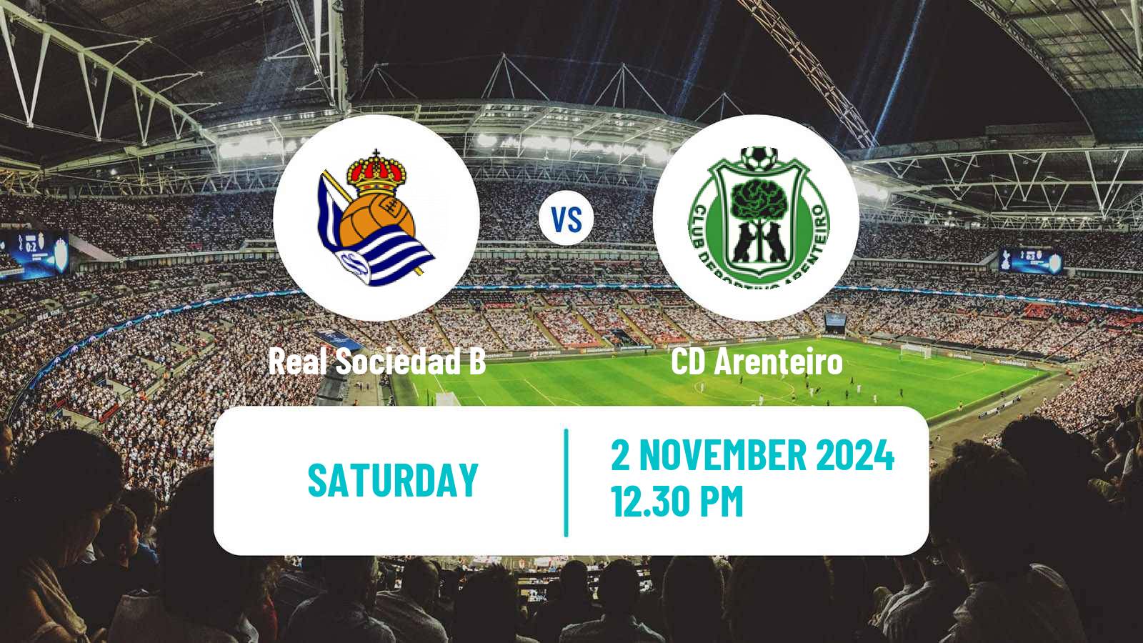 Soccer Spanish Primera RFEF Group 1 Real Sociedad B - Arenteiro