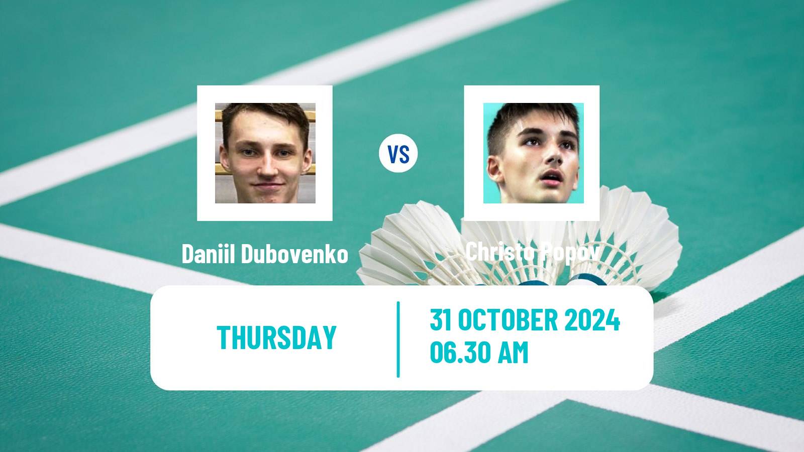 Badminton BWF World Tour Hylo Open Men Daniil Dubovenko - Christo Popov