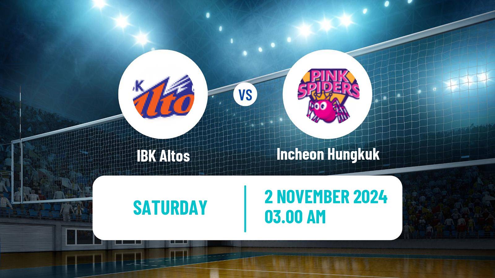 Volleyball South Korean V-League Women IBK Altos - Incheon Hungkuk