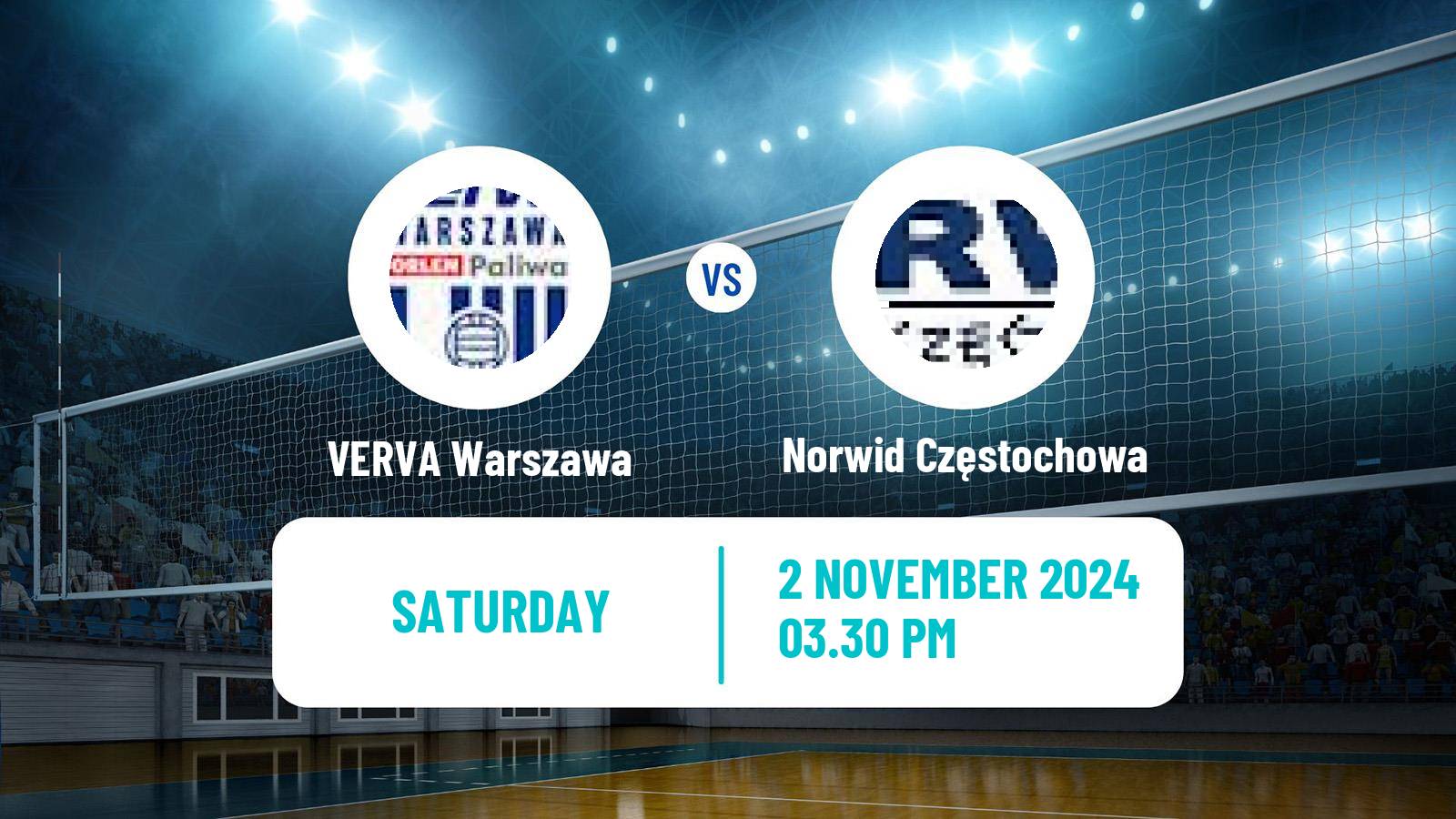 Volleyball Polish PlusLiga VERVA Warszawa - Norwid Częstochowa