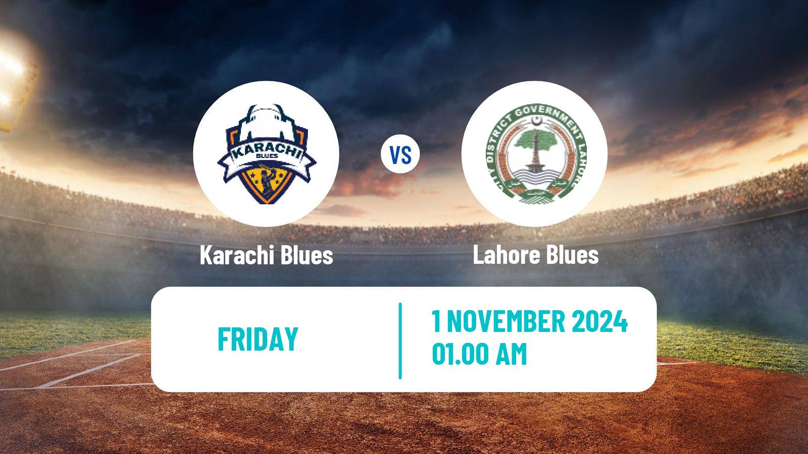 Cricket Pakistan Quaid-e-Azam Trophy Karachi Blues - Lahore Blues