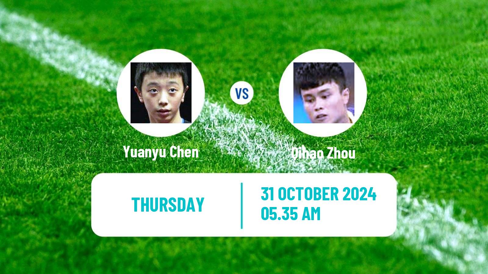 Table tennis Wtt Contender Muscat Men Yuanyu Chen - Qihao Zhou