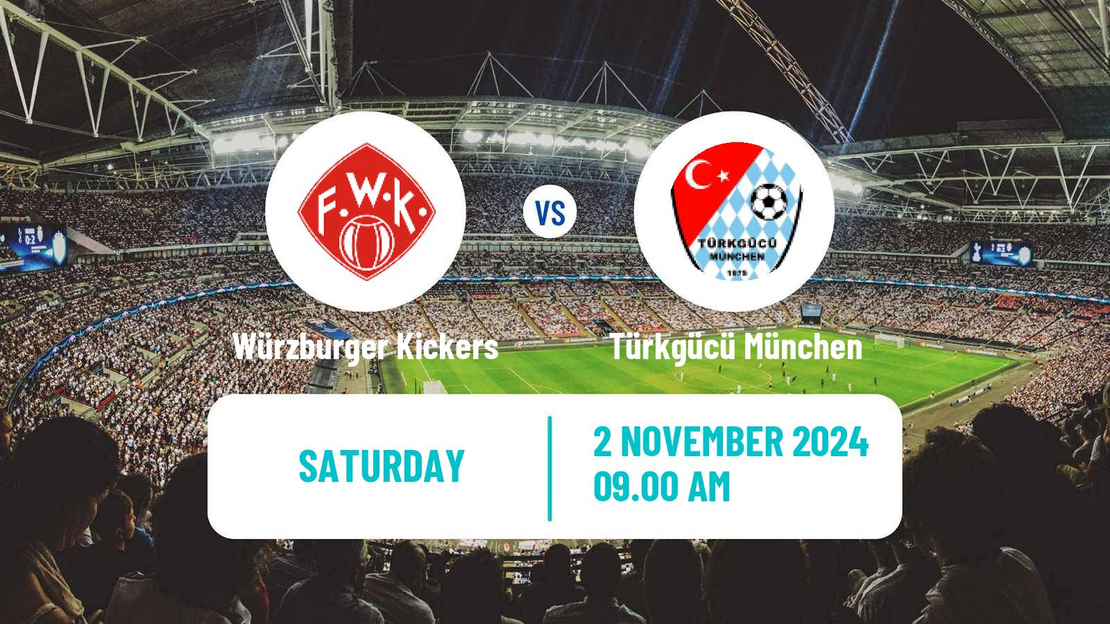 Soccer German Regionalliga Bayern Würzburger Kickers - Türkgücü München