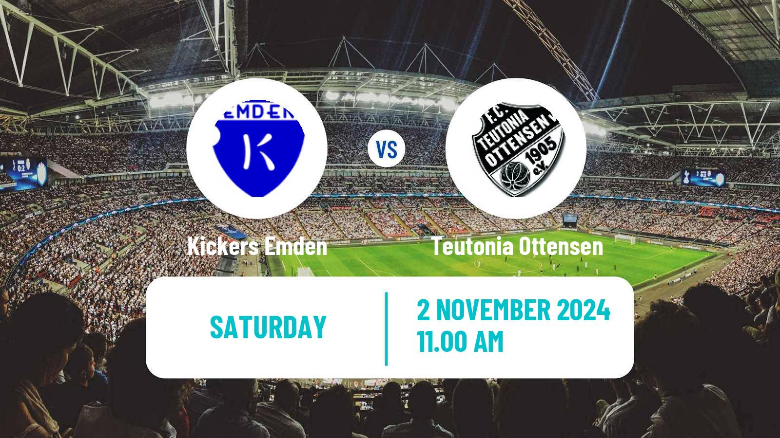 Soccer German Regionalliga North Kickers Emden - Teutonia Ottensen