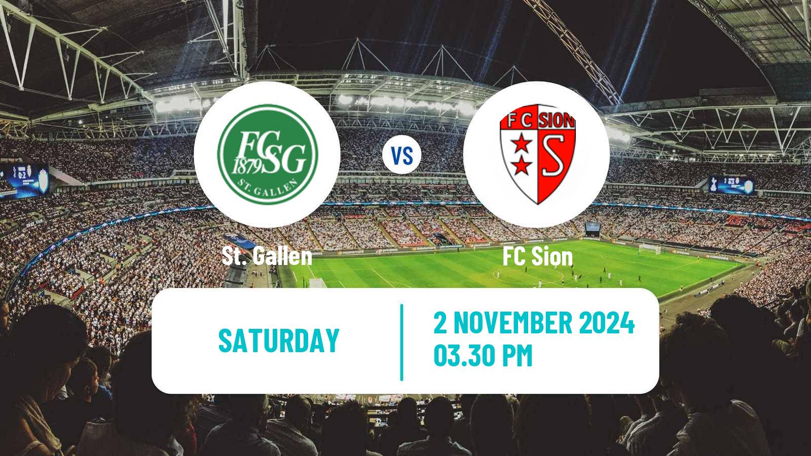 Soccer Swiss Super League St. Gallen - Sion