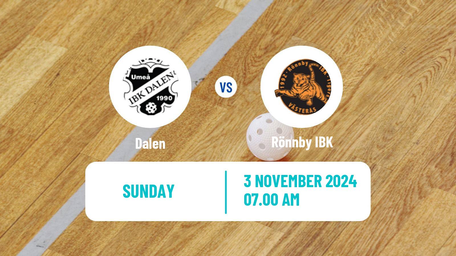 Floorball Swedish Superligan Floorball Women Dalen - Rönnby IBK