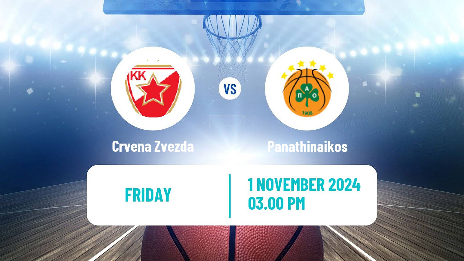 Basketball Euroleague Crvena Zvezda - Panathinaikos