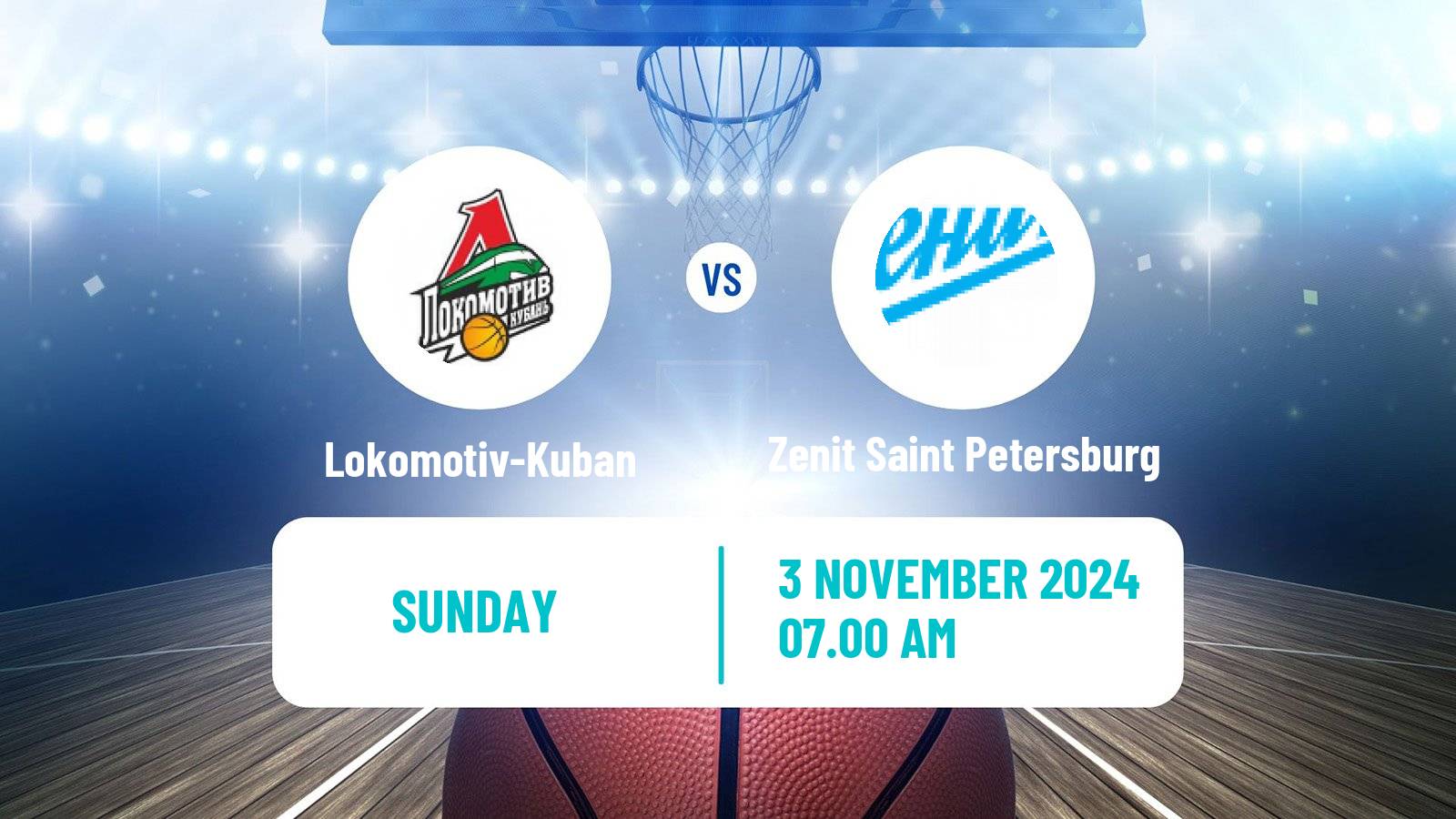 Basketball VTB United League Lokomotiv-Kuban - Zenit Saint Petersburg