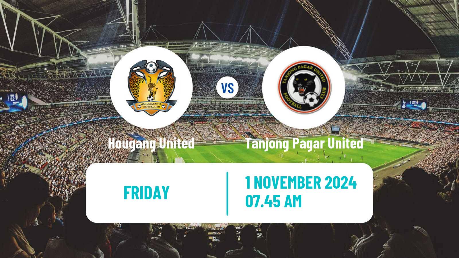 Soccer Singapore Premier League Hougang United - Tanjong Pagar United