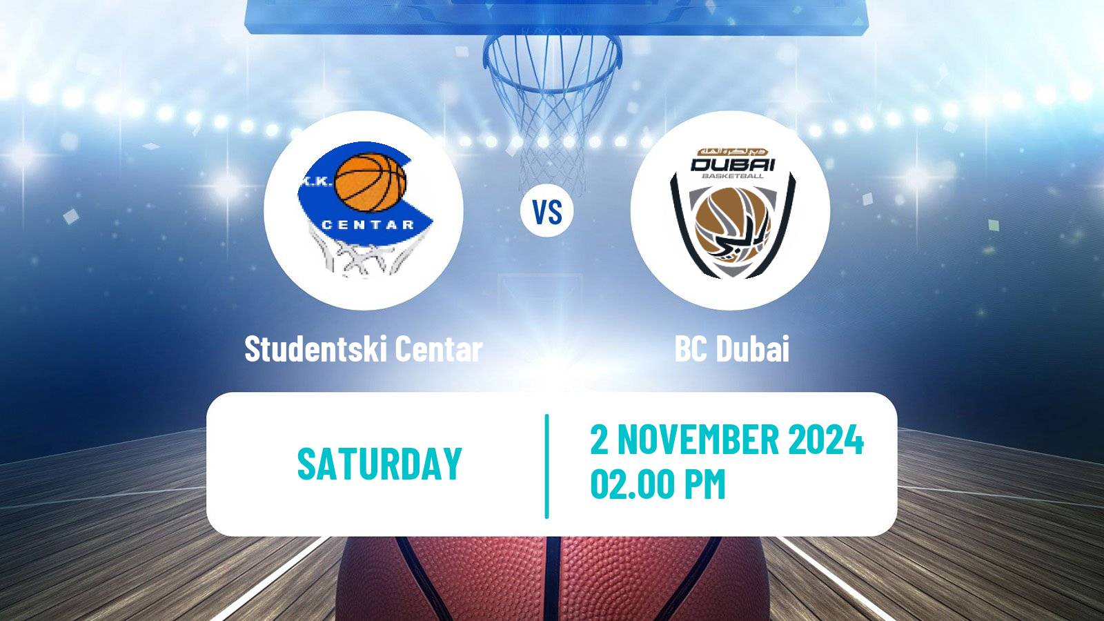 Basketball Adriatic League Studentski Centar - Dubai